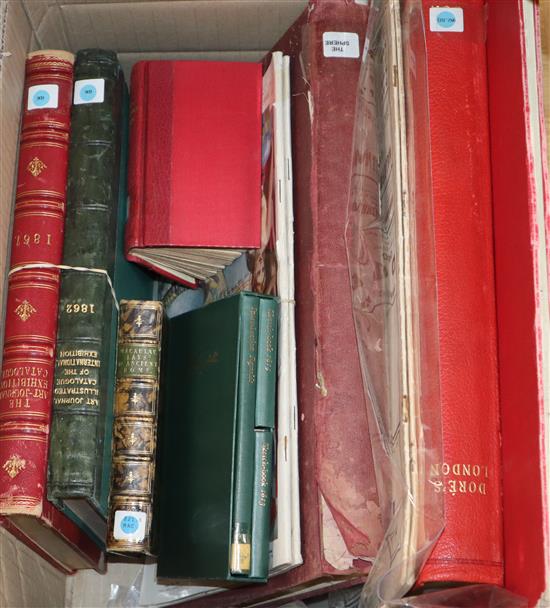 Dante, 2 vols, Queen Victorias reign, Dures London Illustrated Art Journal etc (2 boxes)